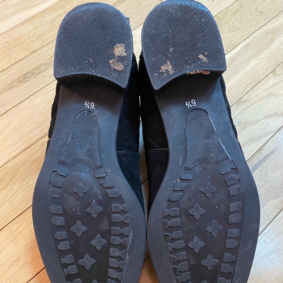 Aquatalia Black Suede Quilted Waterproof Booties Sz 6.5 - Picture 6 of 6